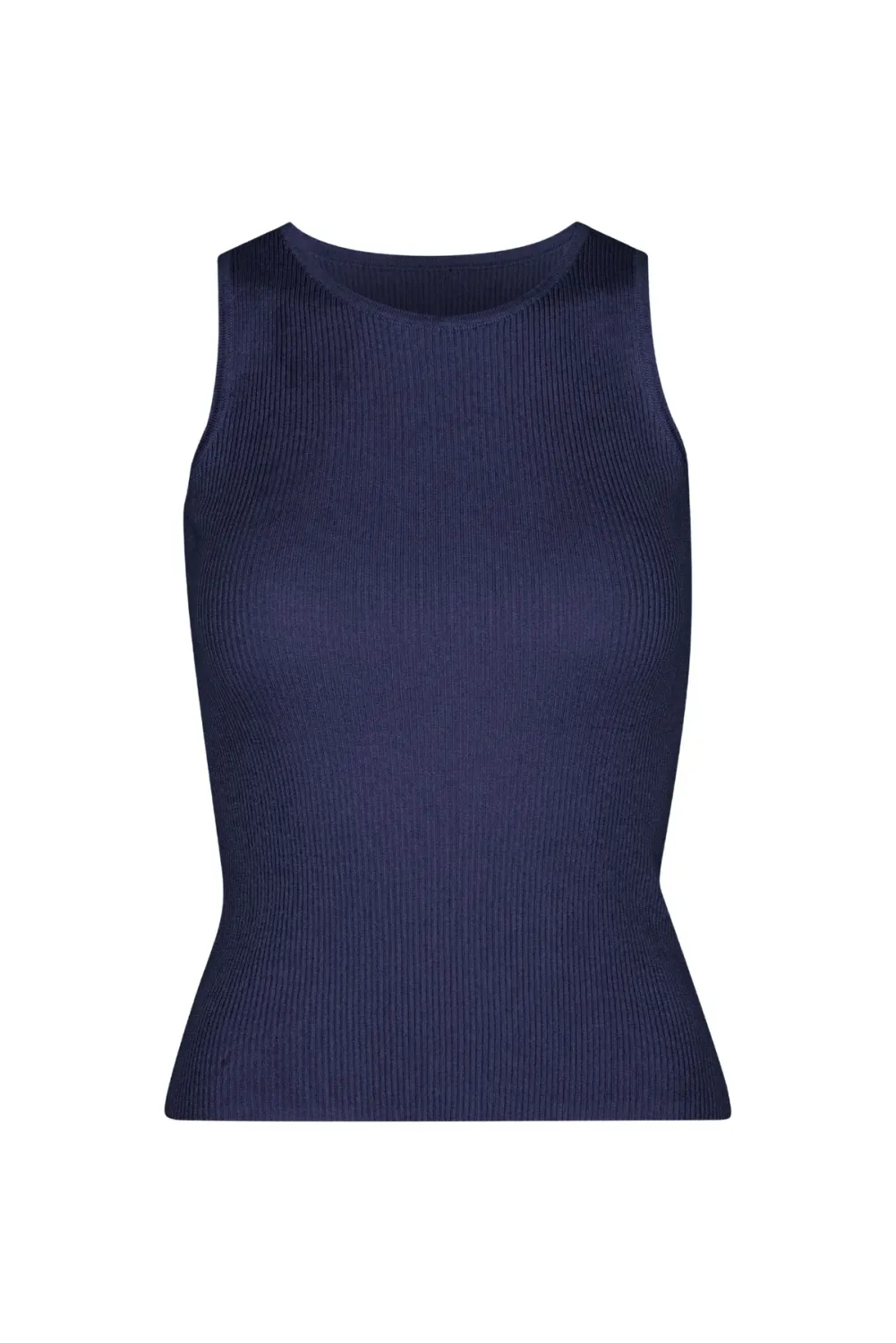Rib knit tank top	699 Navy