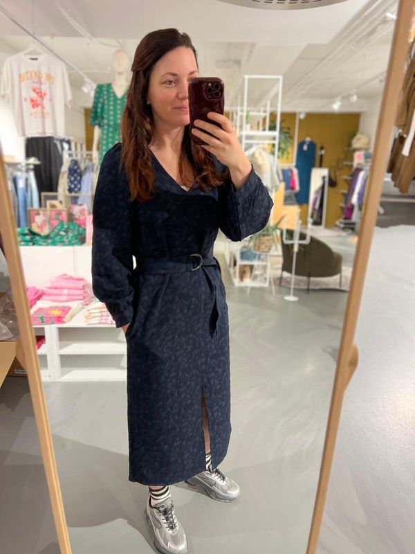 Jurk CKS maxi jurk donker blauw 