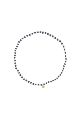 Armband streep kraal - wit grijsblauw