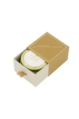 geurkaars schuifdoosje lichtpuntje voor jou wit/goud