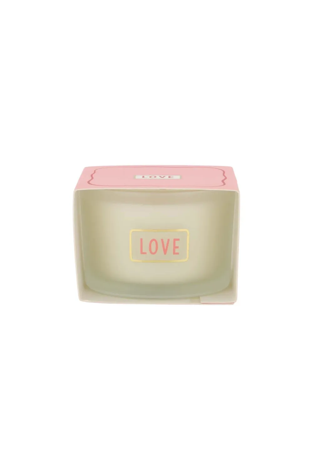 geurkaars in wikkel love wit/roze