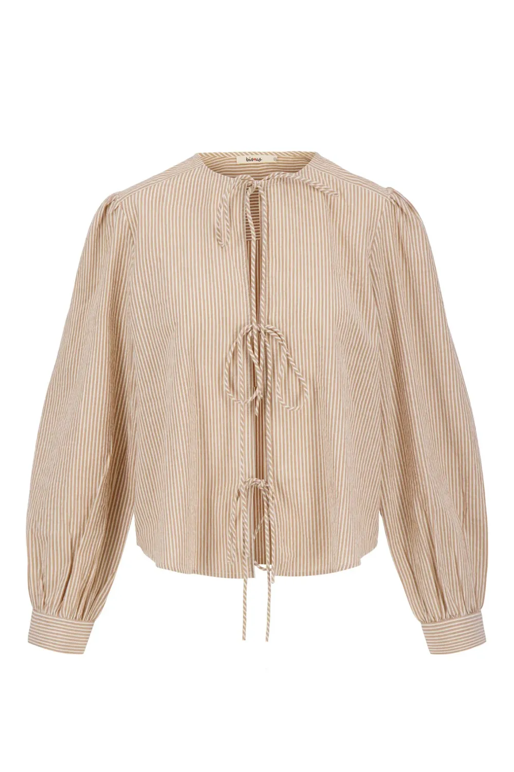 Blouse strik blousejasje gestreept off white / ecru