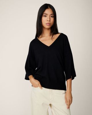 MSCHEslina Rachelle 2/4 V Pullover	Black