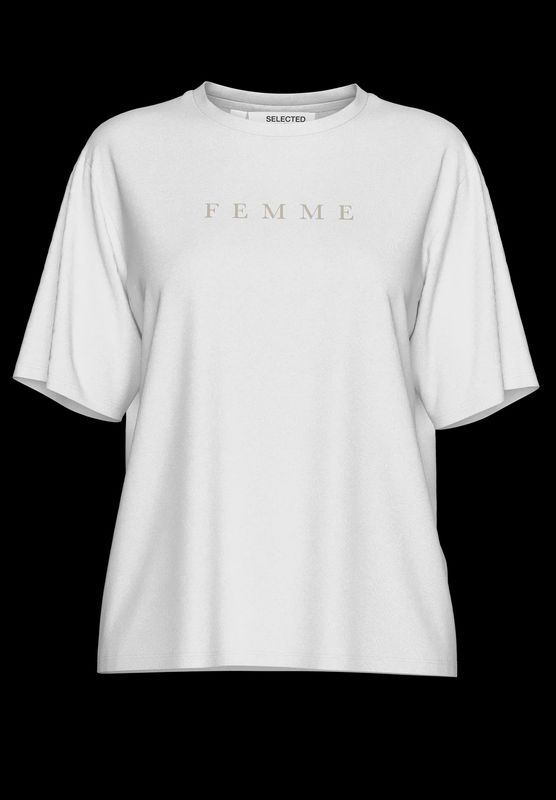 SLFVILJA SS PRINTED TEE W NOOS	Bright White