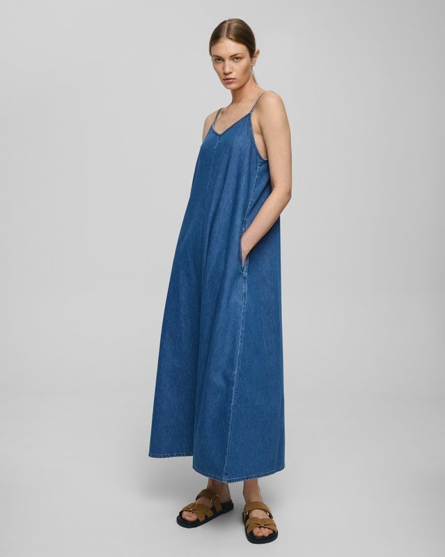 MSCHJolene Elena Strap Dress	Mid Blue Wash