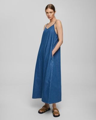 MSCHJolene Elena Strap Dress	Mid Blue Wash