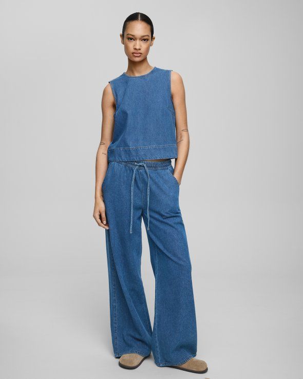 MSCHJolene Elena Pants	Mid Blue Wash