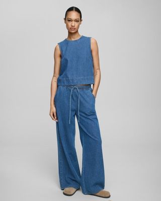 MSCHJolene Elena Pants	Mid Blue Wash
