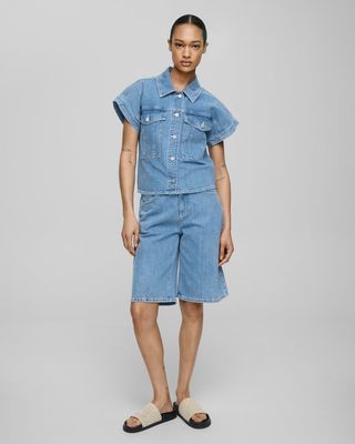 MSCHElida Ada Denim Shorts	Light Blue Wash