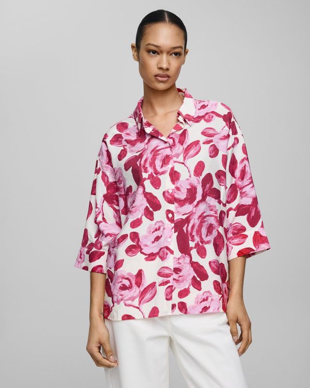 MSCHEdrina 3/4 Shirt AOP	Red Rose Flower