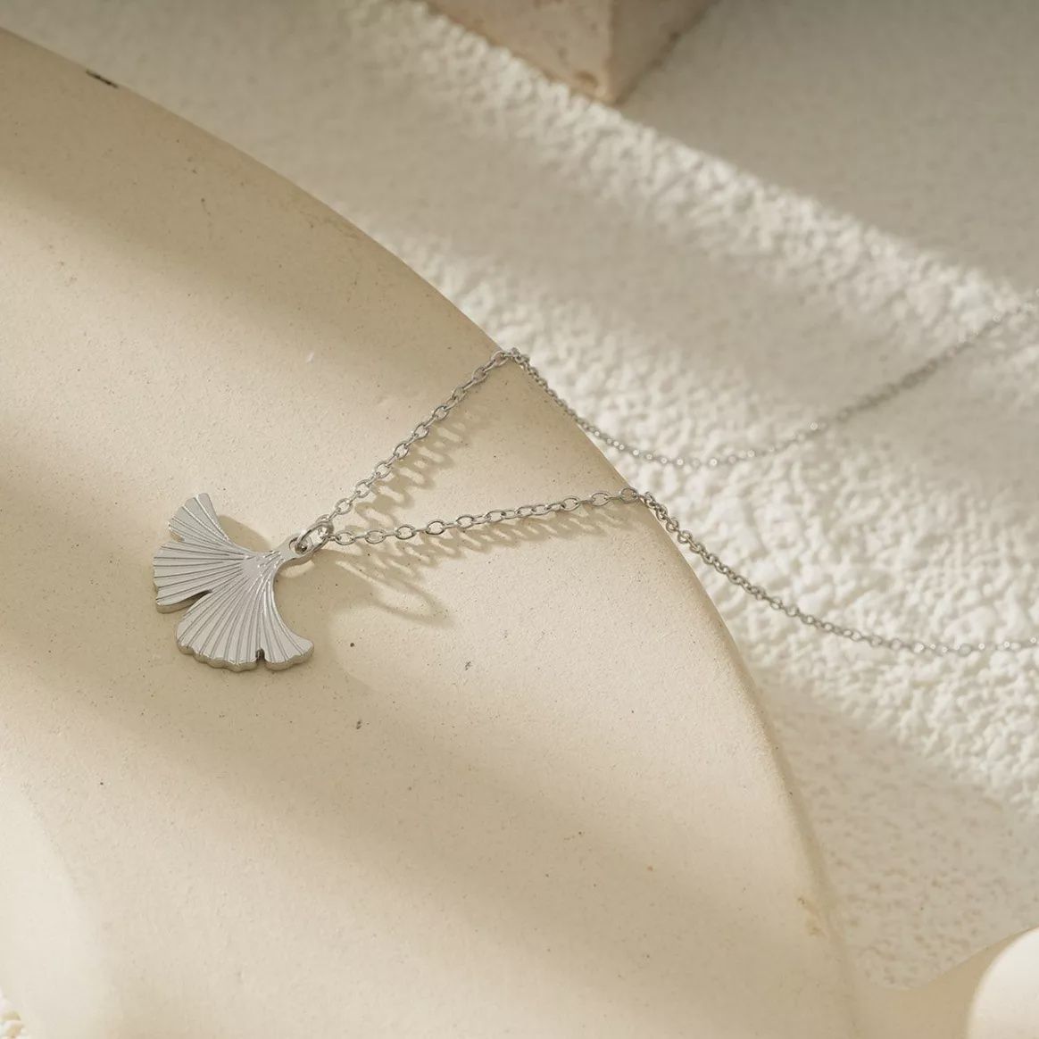 Ketting Ginko zilver
