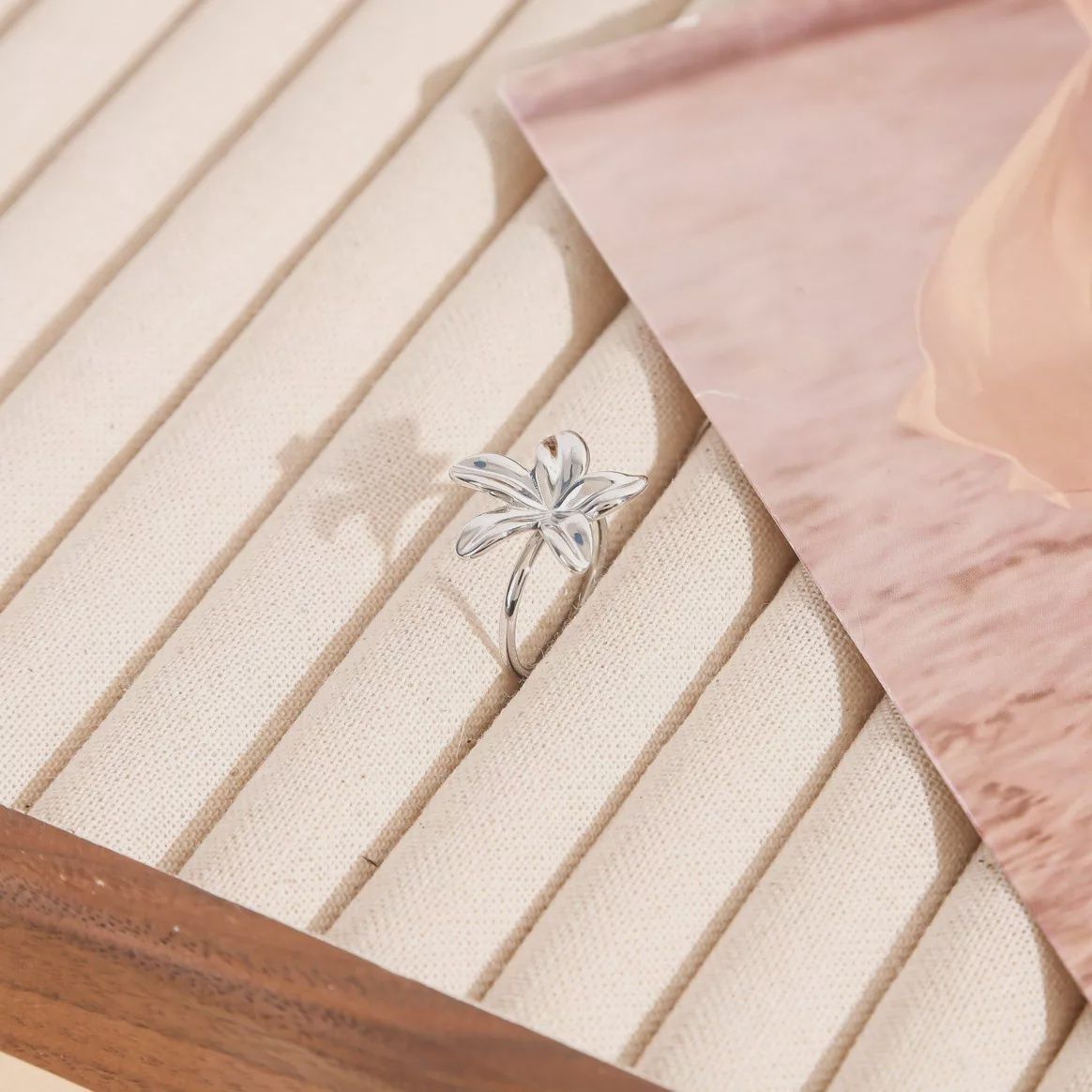 Ring fleur zilver
