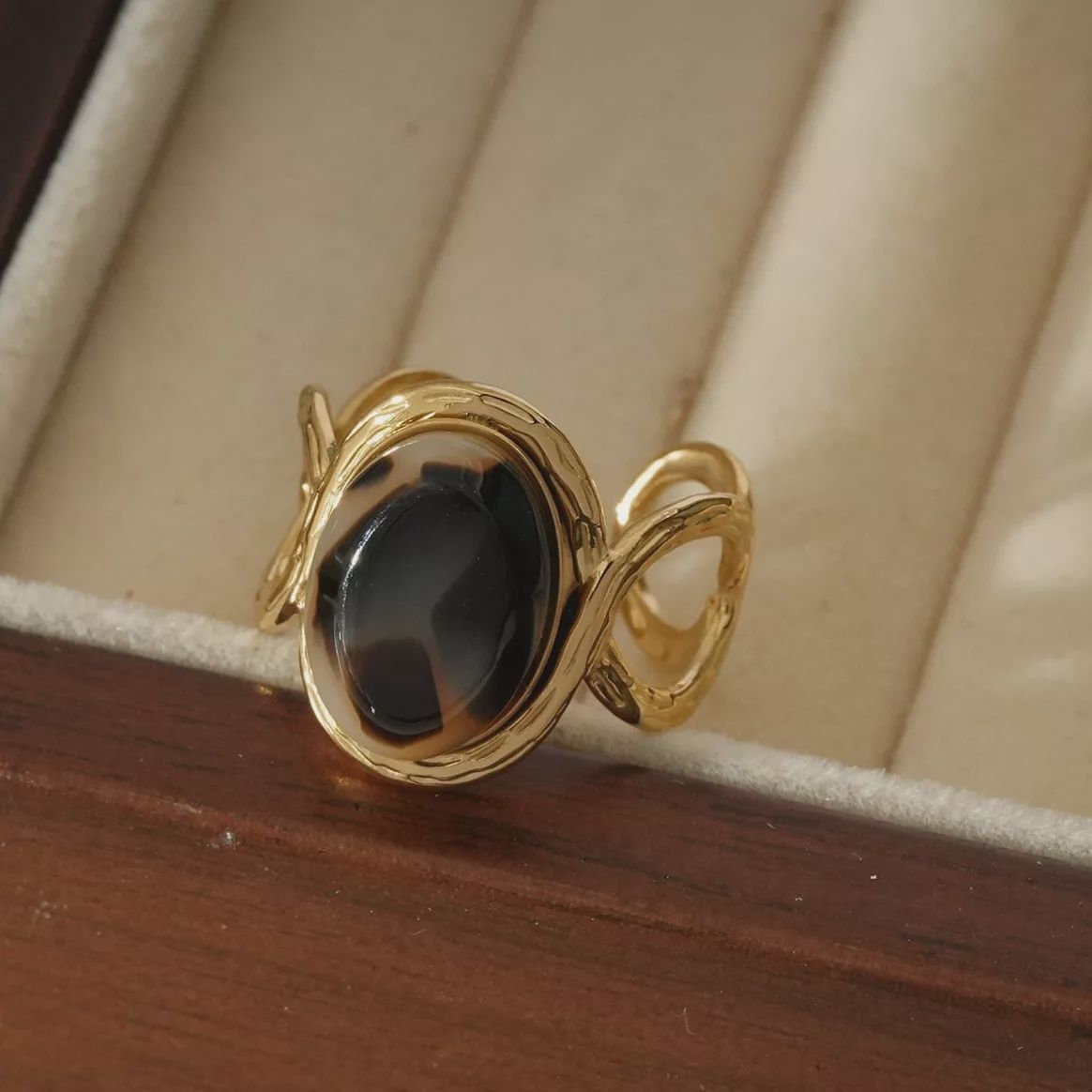 Ring goud leopard