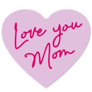 Kaart hart love you Mom