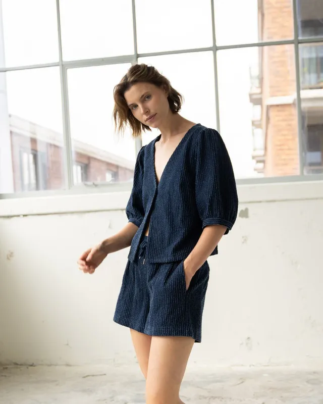 Kiek denim shirt s/s	Stone indigo