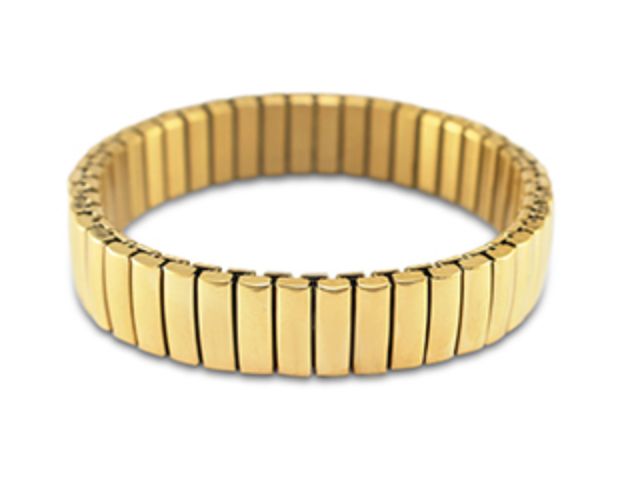 Armband Goud  rechthoek stainless steel