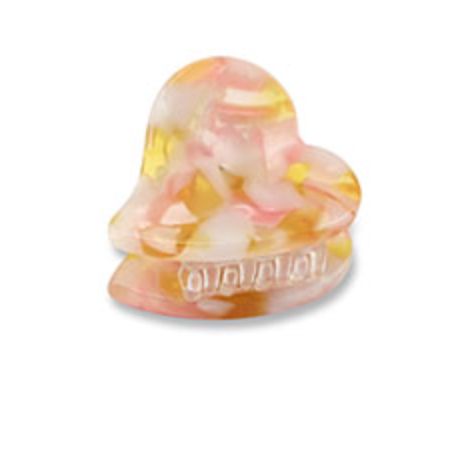 Mini haarclip hart pink gold