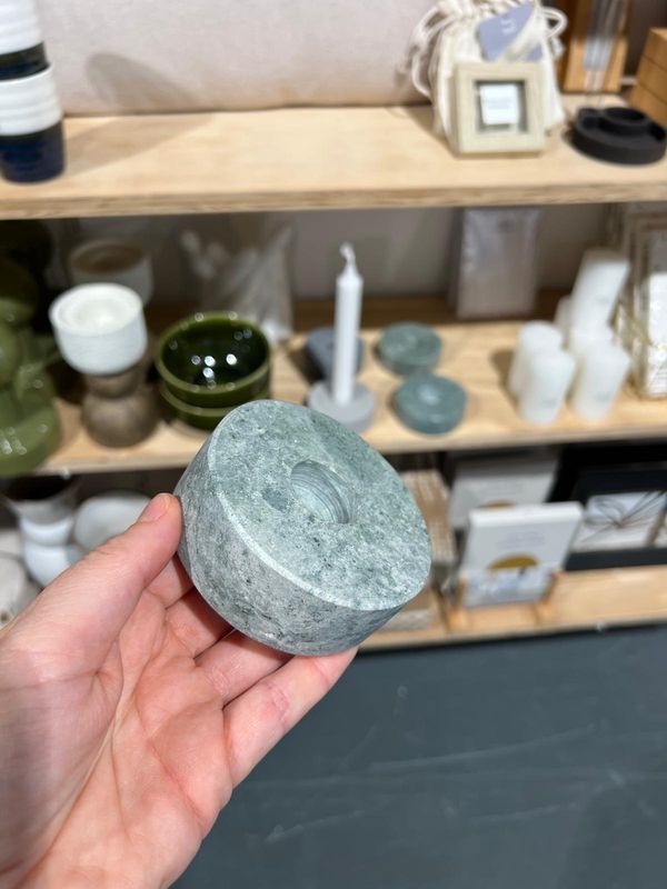 Kandelaar marmer blauw groen 