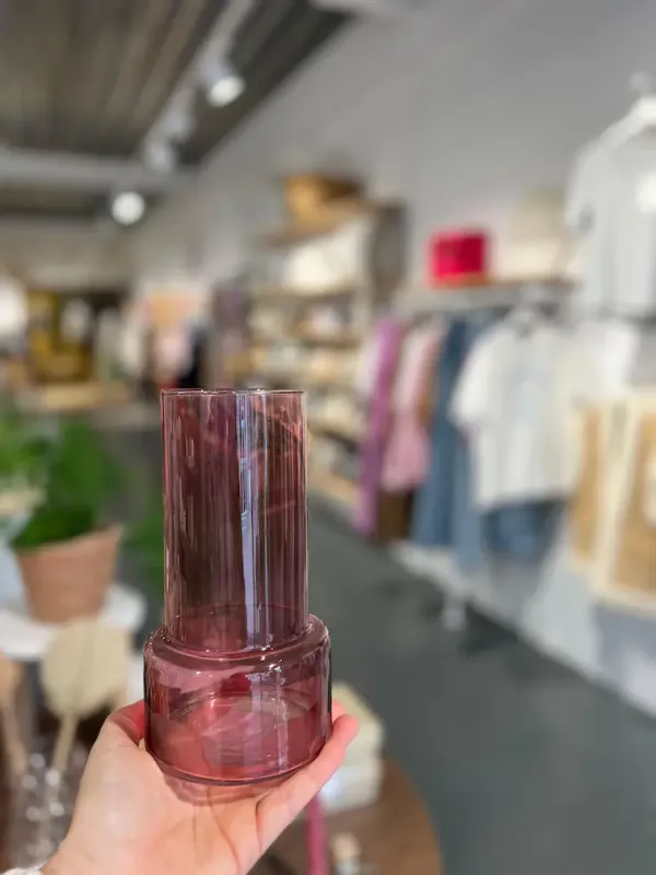 Vaas dela Burgundy pink