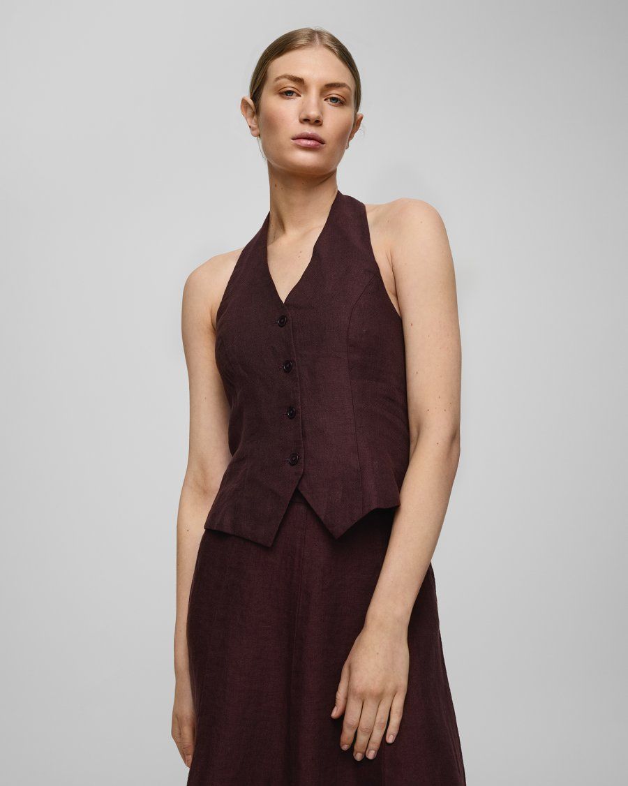 MSCHNaira Claritta Halterneck Waistcoat	Fudge