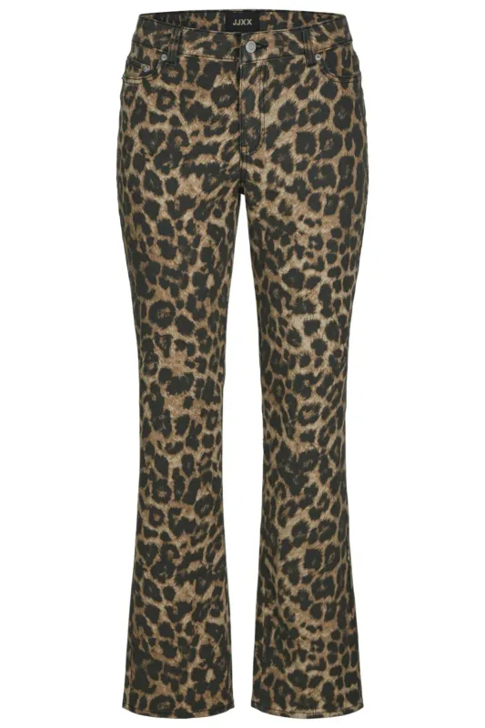 JXTATIANA LEO SLIM STRA MW PANT PNT	Cornstalk LEOPARD