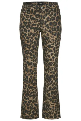 JXTATIANA LEO SLIM STRA MW PANT PNT	Cornstalk LEOPARD