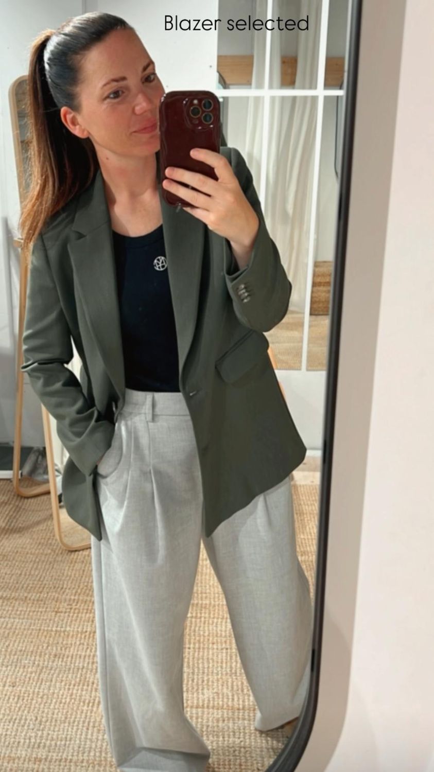 Dames blazer groen mos kleur 