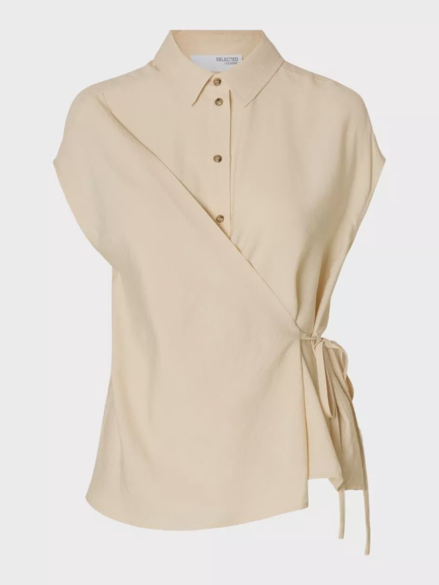 # Blouse SLFLISA SS WRAP SHIRT B	Birch	16097924