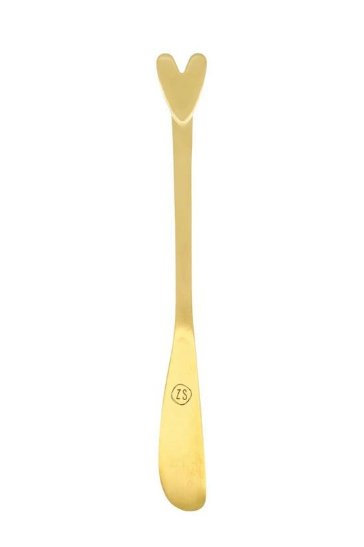 set van 4 mesjes hart goud