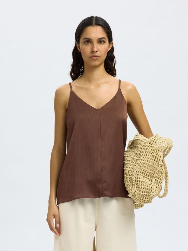 Top SLFNORA-JULIANE STRAP TOP B	Chestnut	16099173