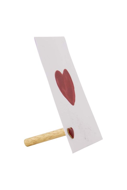 Kaartenstandaard magneet hartje rood