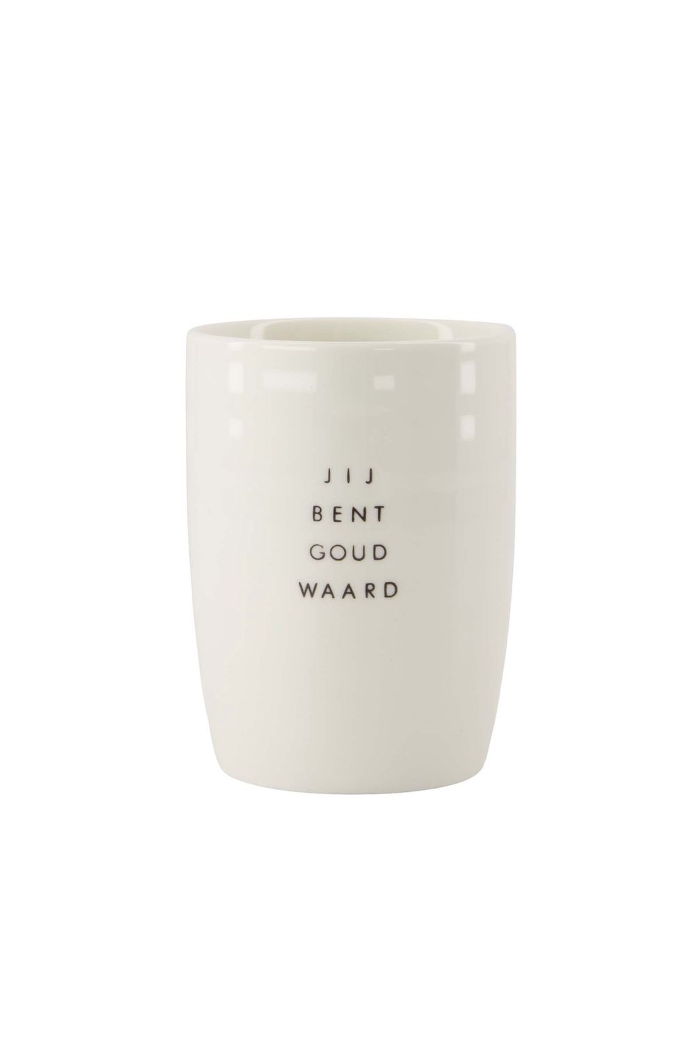 Koffiemok goud waard wit/zwart