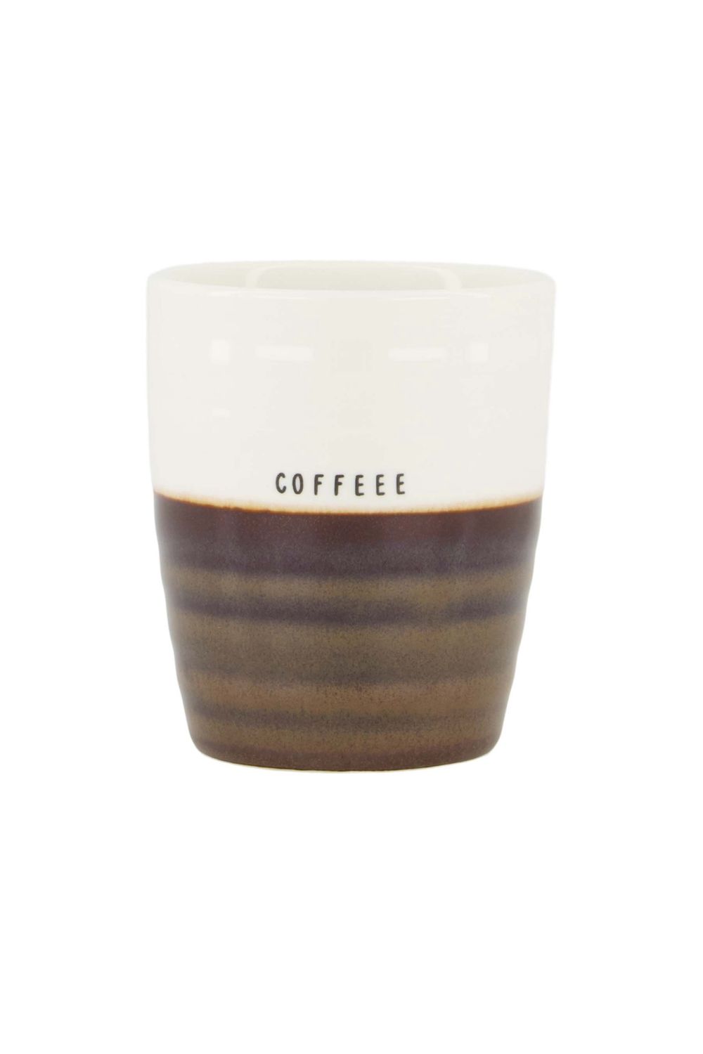 Koffiemok coffee wit/bruin
