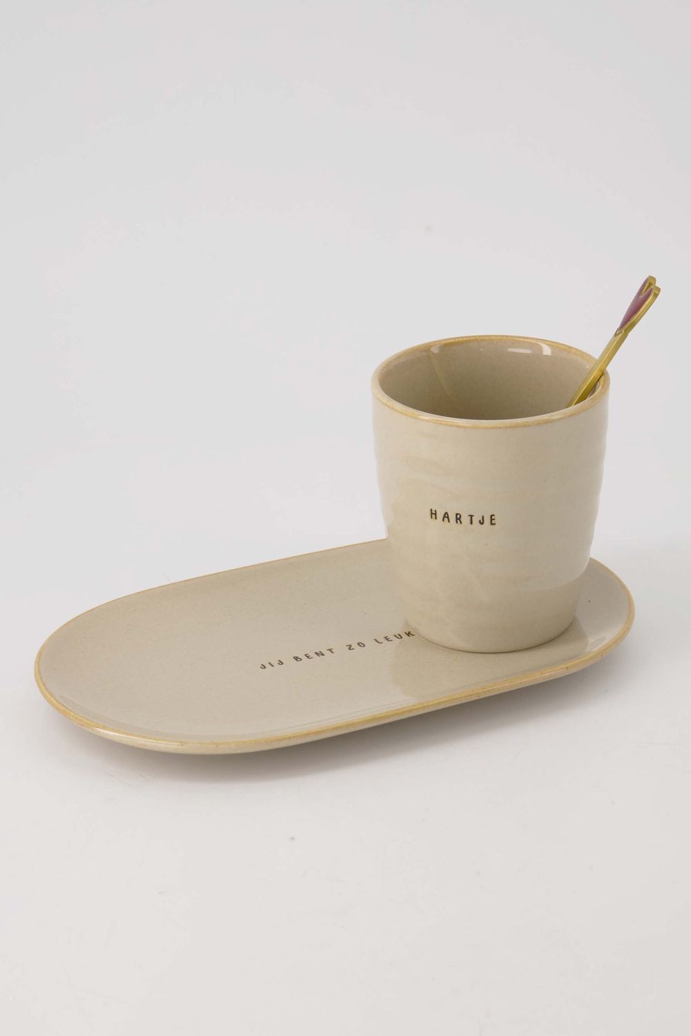 Koffiemok hartje zand