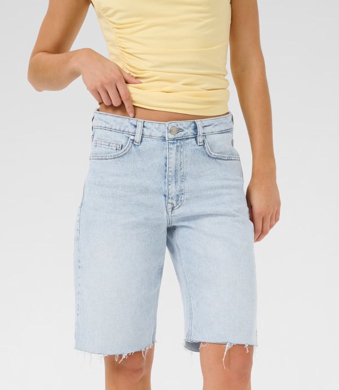 LouisMW 139 High Long Shorts	Light Blue Retro Wash