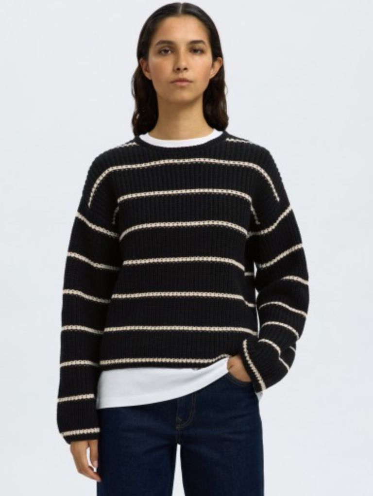 Trui SLFSELMA SUS LS KNIT O-NECK NOOS	Black BIRCH