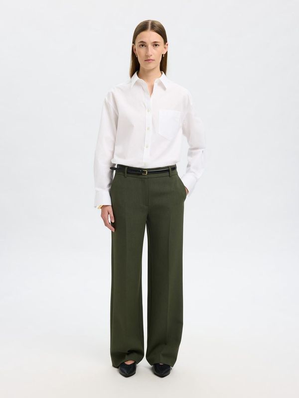 Broek SLFRITA MW WIDE PANT MEL NOOS	Deep Depths MELANGE
