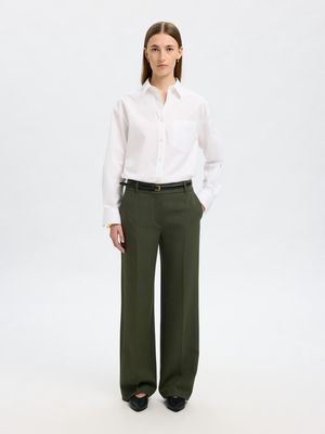 Broek SLFRITA MW WIDE PANT MEL NOOS	Deep Depths MELANGE