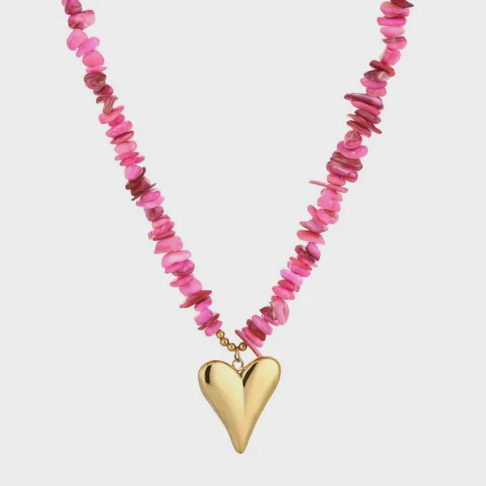Ketting hart roze JE18228 - FUSHIA