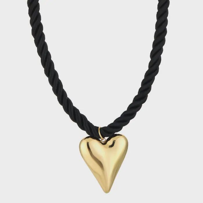 Ketting zwart hart JE17719 - BLACK