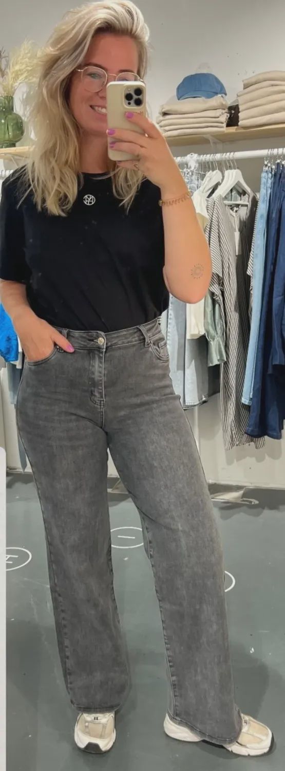 Wide denim stretch grey 5298