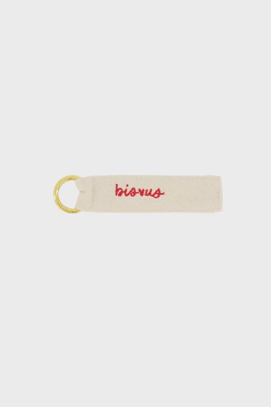 Sleutelhanger bisous wit/rood