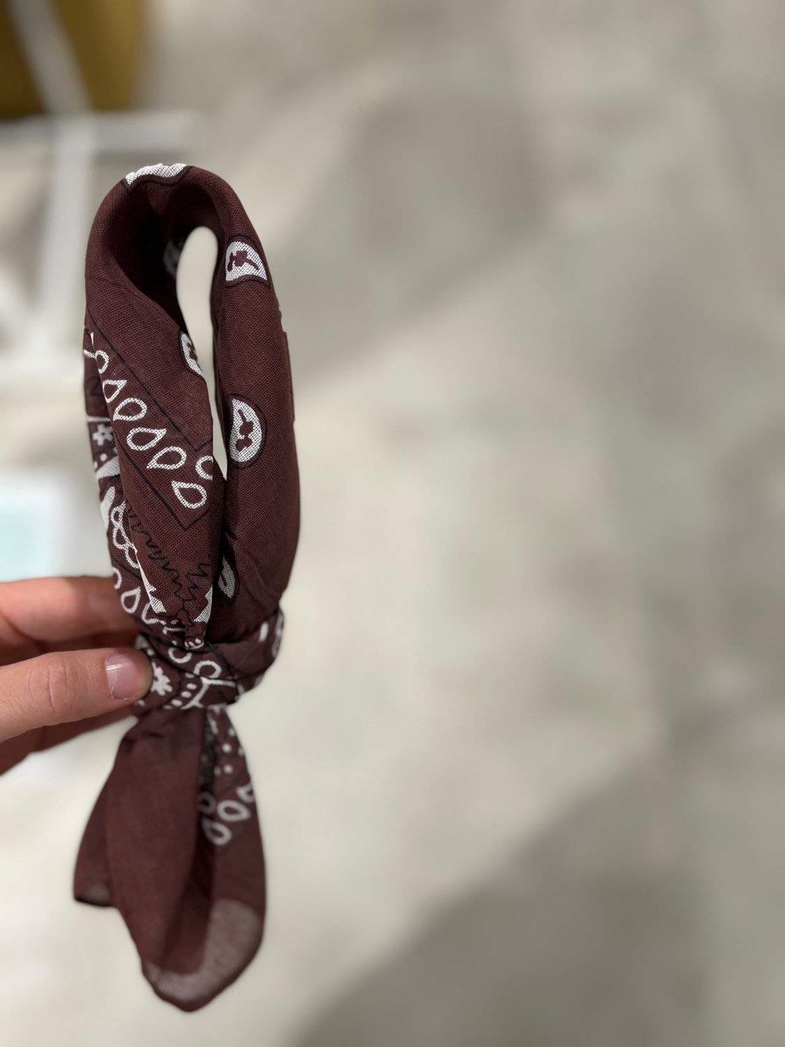 Bandana scarf Coffee brown