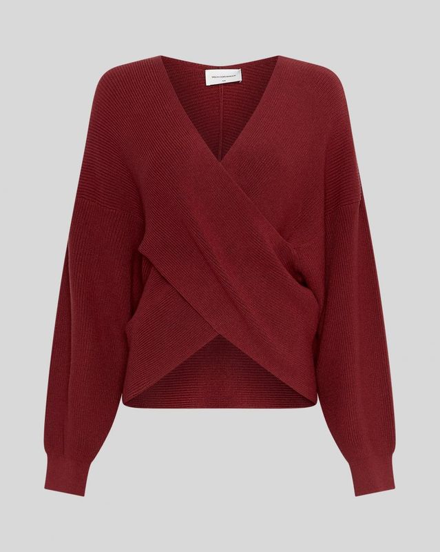 MSCHZinelle Rachelle Wrap Pullover 	Syrah
