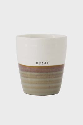 Koffiemok kusje grijsblauw/wit 7002