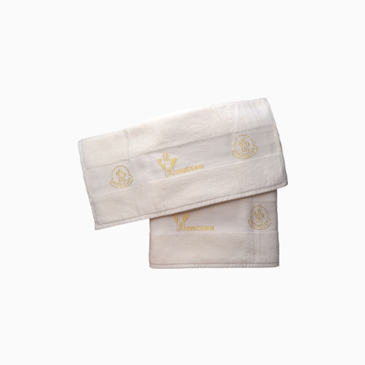 MONCLER Towels set of 2 pieces White