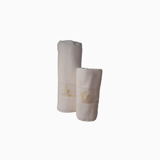 MONCLER Towels set of 2 pieces White