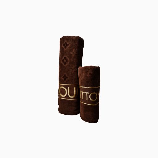 Louis Vuitton Towels set of 2 pieces Brown