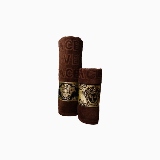 Versace Towels set of 2 pieces Brown