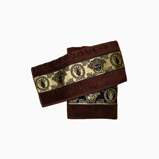 Versace Towels set of 2 pieces Brown